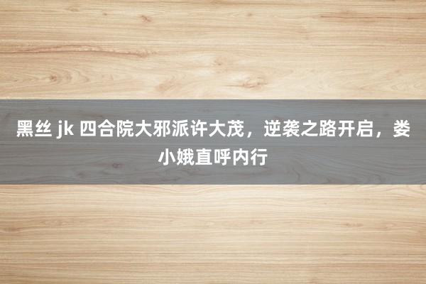 黑丝 jk 四合院大邪派许大茂，逆袭之路开启，娄小娥直呼内行